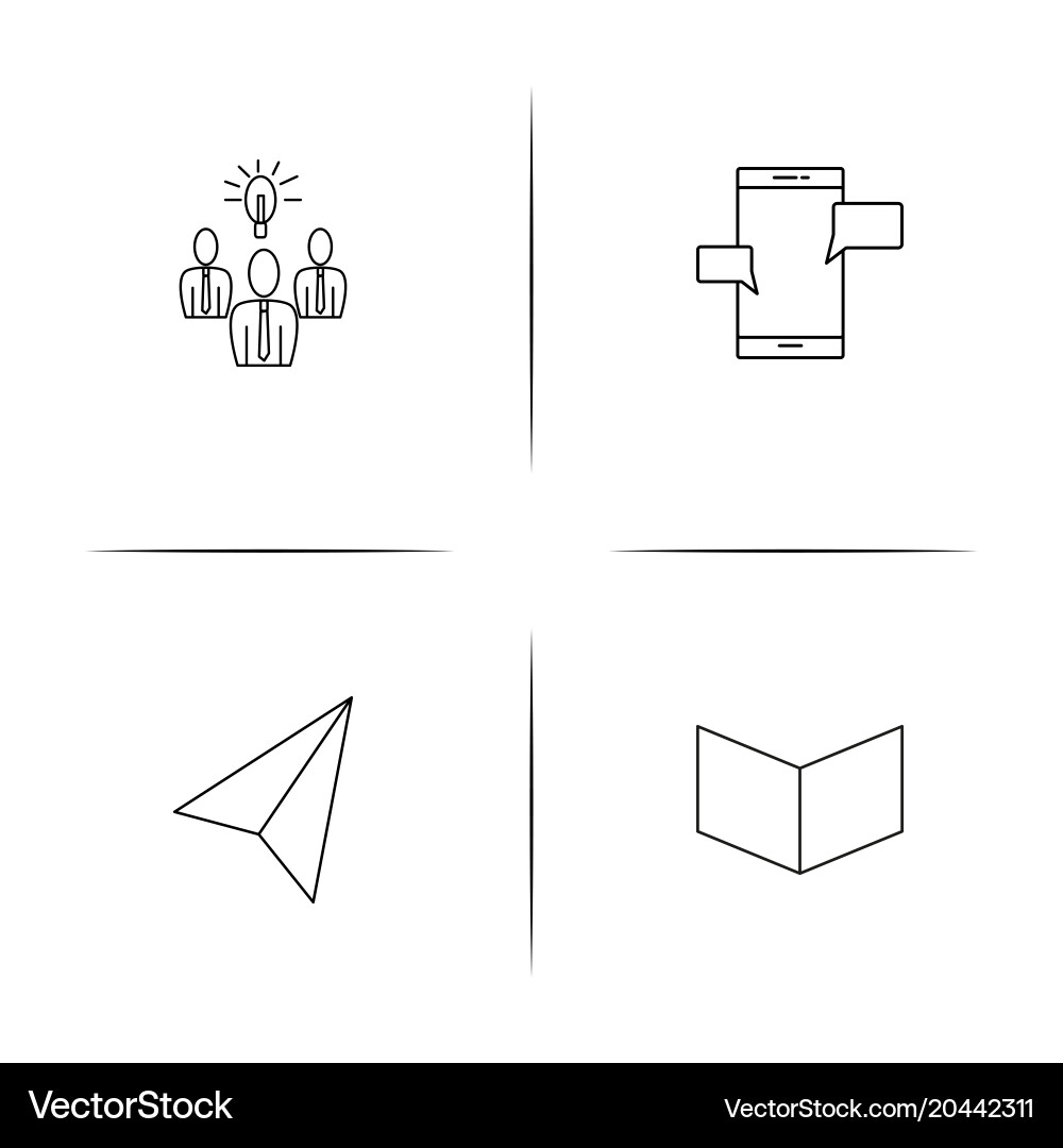 Internet of things simple linear icon setsimple vector image