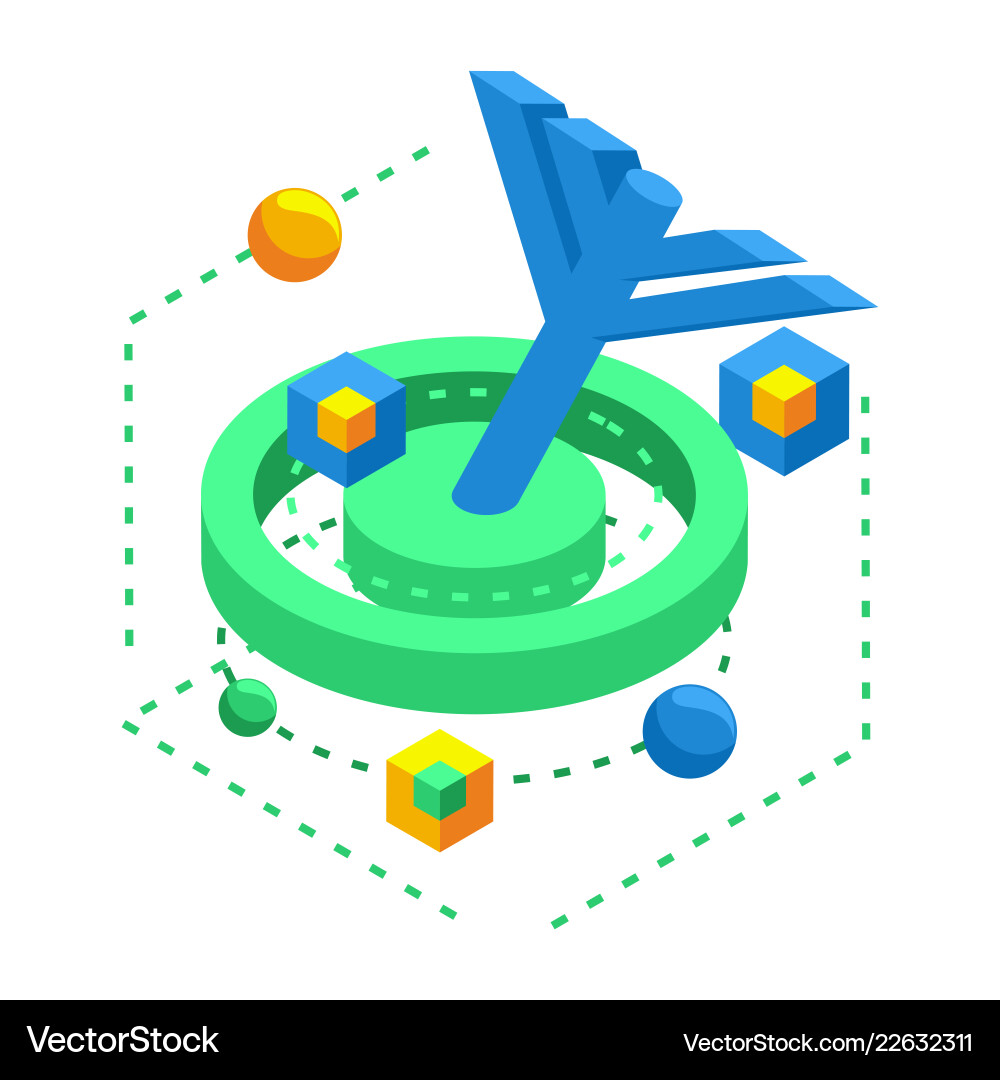 Isometric brain development concept creating neur Isometric brain development concept creating neur vector image