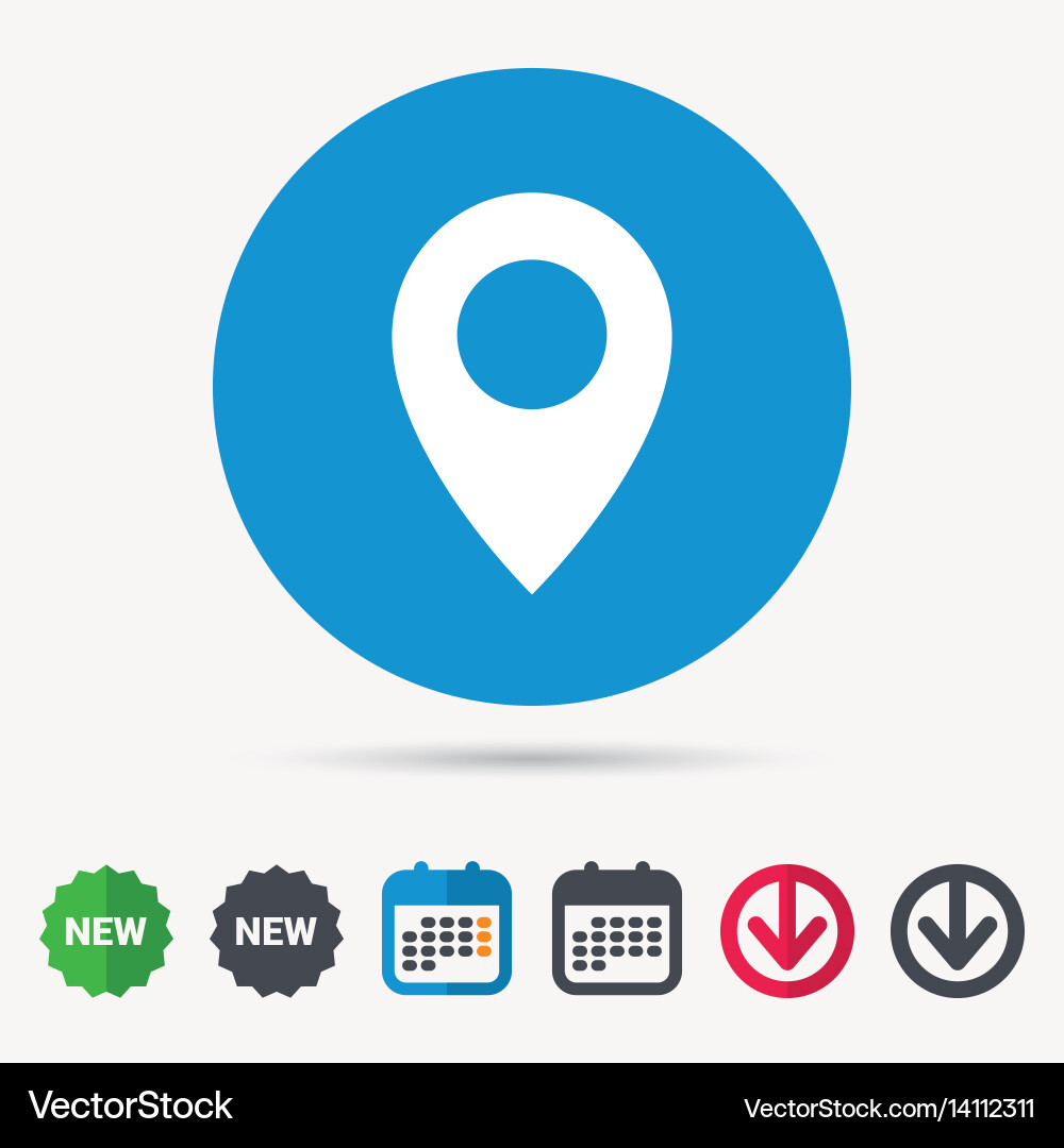Location icon map pointer sign vector image