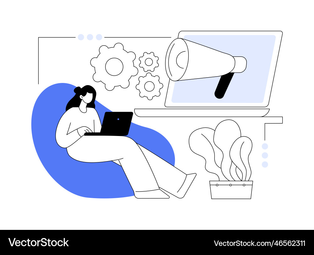 Marketing automation system abstract concept Vector Image