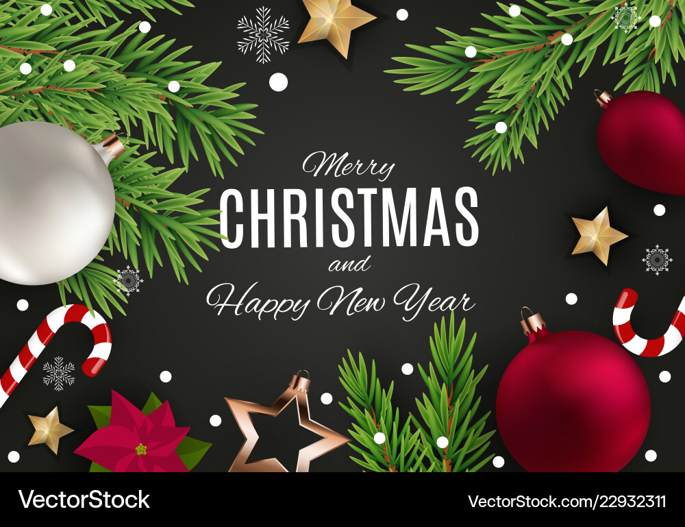 Merry christmas and new year background Merry christmas and new year background vector image