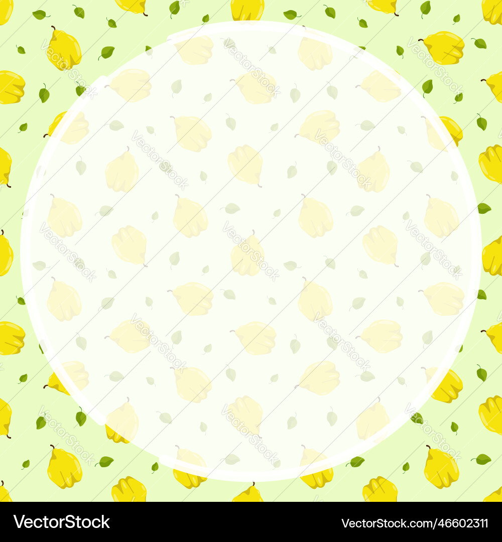 Round frame on background of seamless pattern vector image
