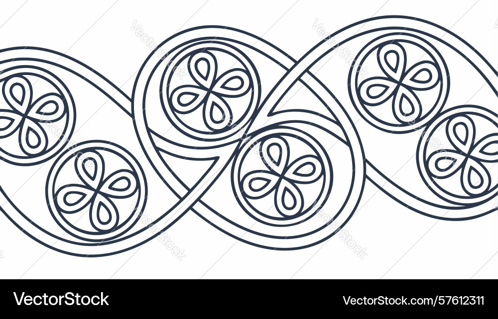 Seamless swirling abstract loop pattern design vector image
