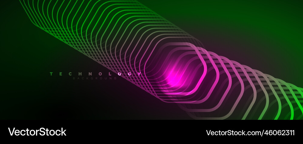 Techno shiny hexagons abstract background Techno shiny hexagons abstract background Vector Image