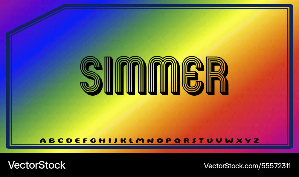 Text effects with editable colors and abstract Vector Image