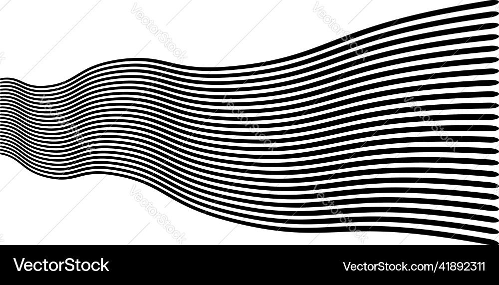Wavy waving billowy and undulating lines in 3d Wavy waving billowy and undulating lines in 3d vector image