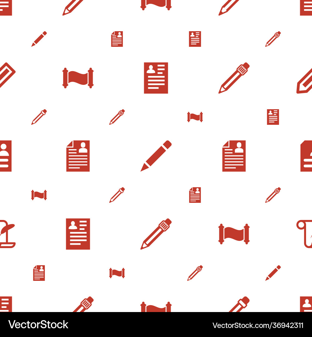 Write icons pattern seamless white background Write icons pattern seamless white background Vector Image