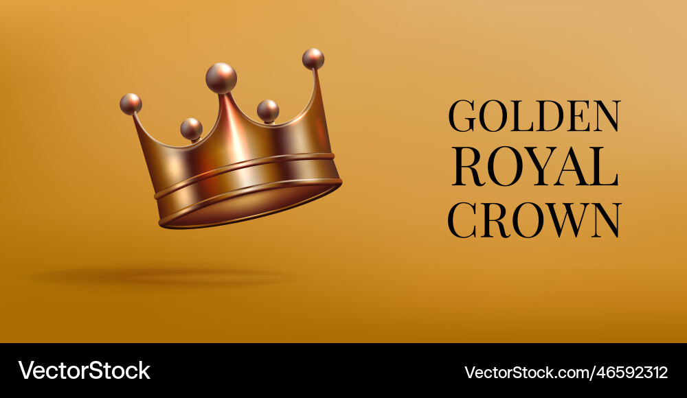 3d royal crown majestic kingdom prince queen 3d royal crown majestic kingdom prince queen vector image