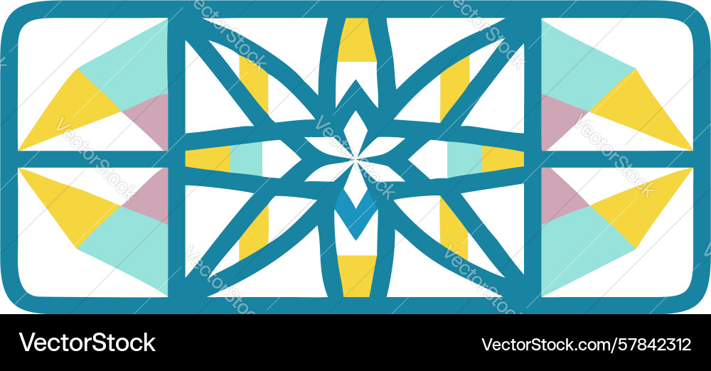 Abstract geometric pattern in rectangle modern vector image