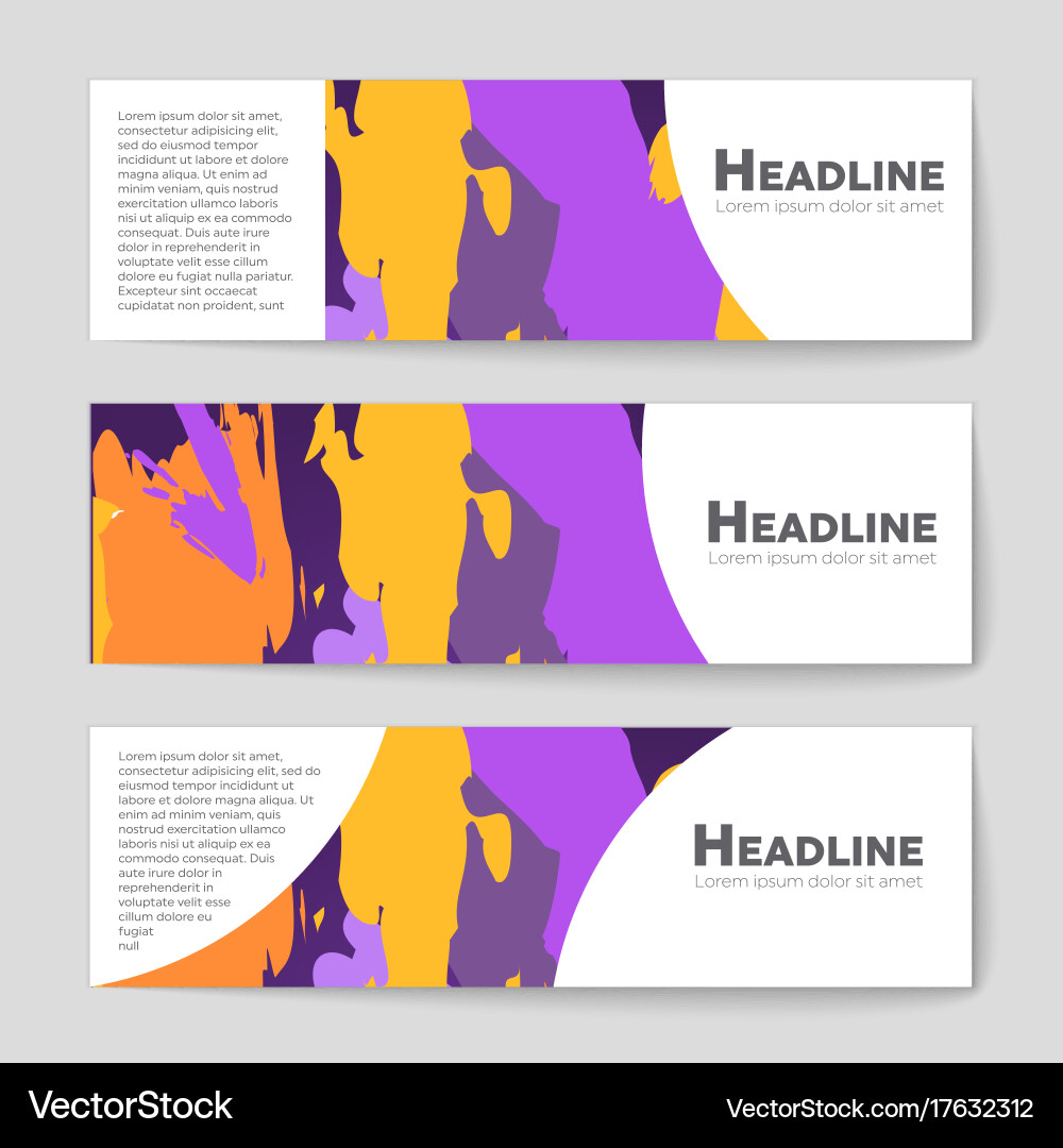 Abstract layout background set for art Vector Image