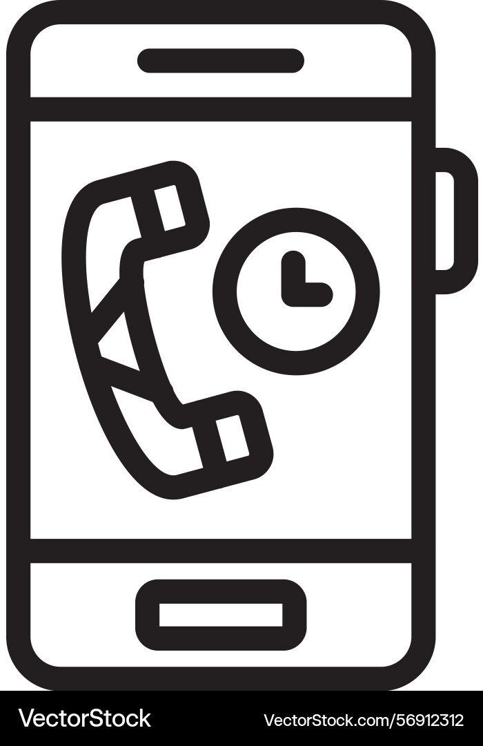 Call history linear style icon design vector image