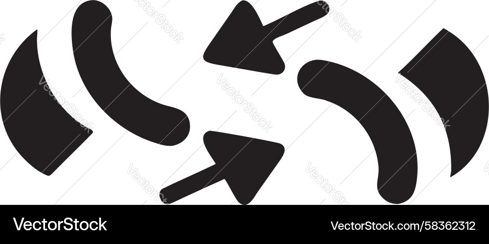 Dynamic Curved Arrows Flow Vector Image