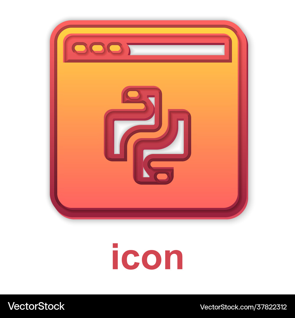 Gold Python Programmiersprache Symbol isoliert Gold Python Programmiersprache Symbol isoliert vektorbild