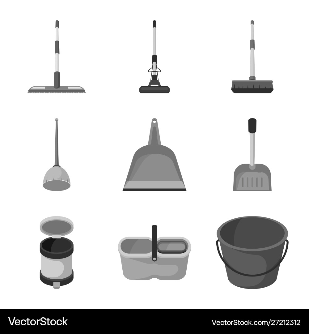 Isolated object tool and mopping symbol Isolated object tool and mopping symbol vector image