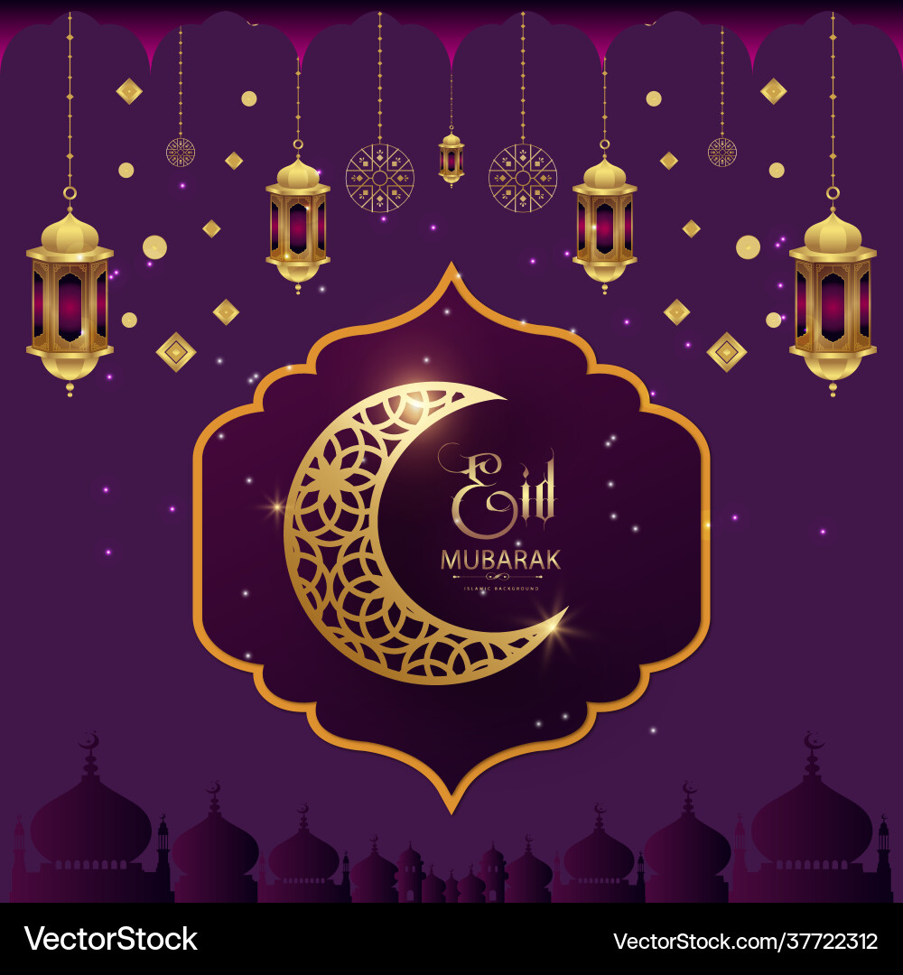 Luxurious beautiful islamic eid background design Luxurious beautiful islamic eid background design vector image