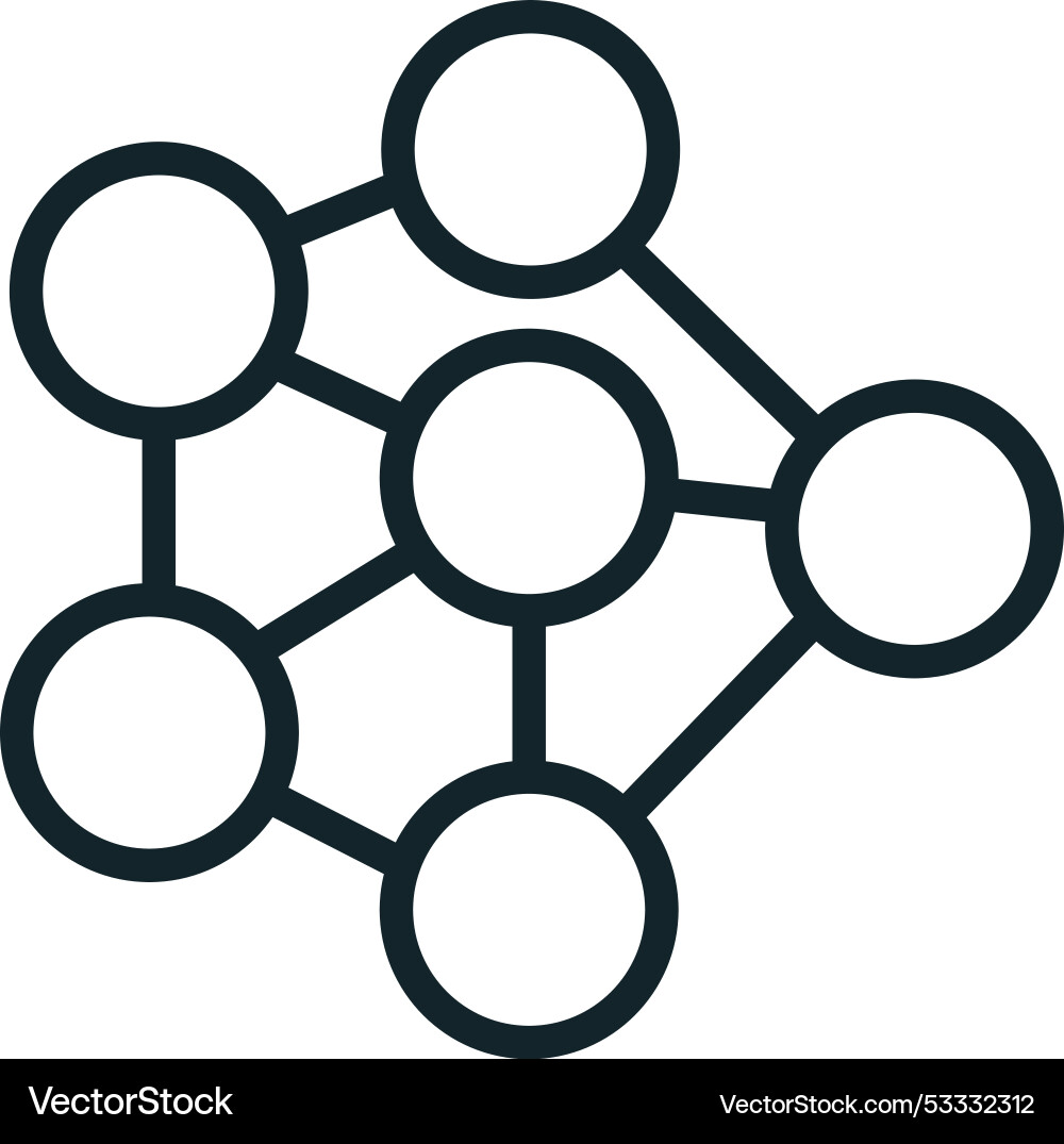 Network of connected circles representing Network of connected circles representing vector image