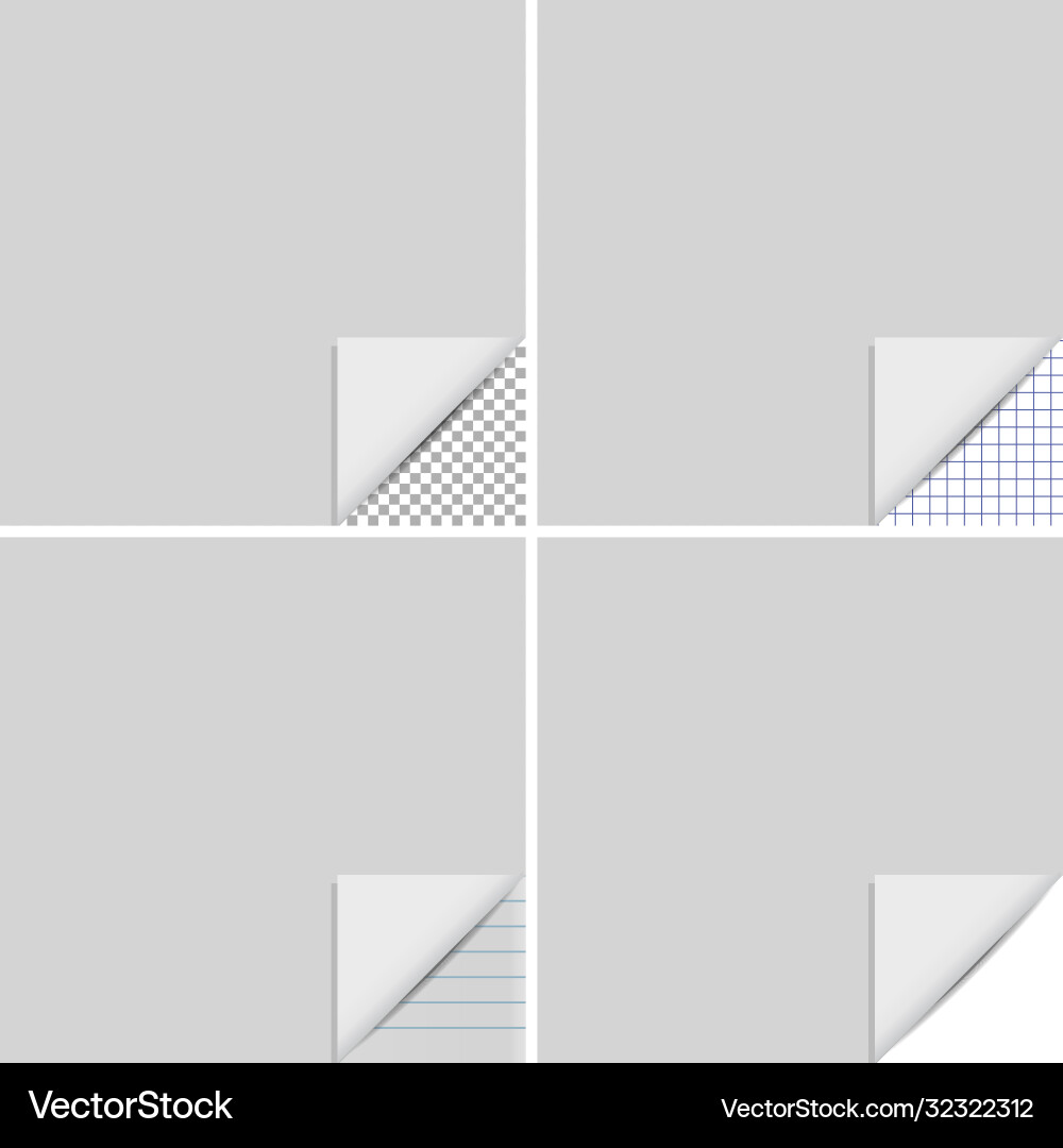 Page curl with shadow on a blank sheet paper Page curl with shadow on a blank sheet paper vector image