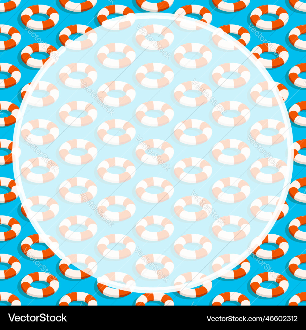 Round frame on background of seamless pattern Round frame on background of seamless pattern vector image