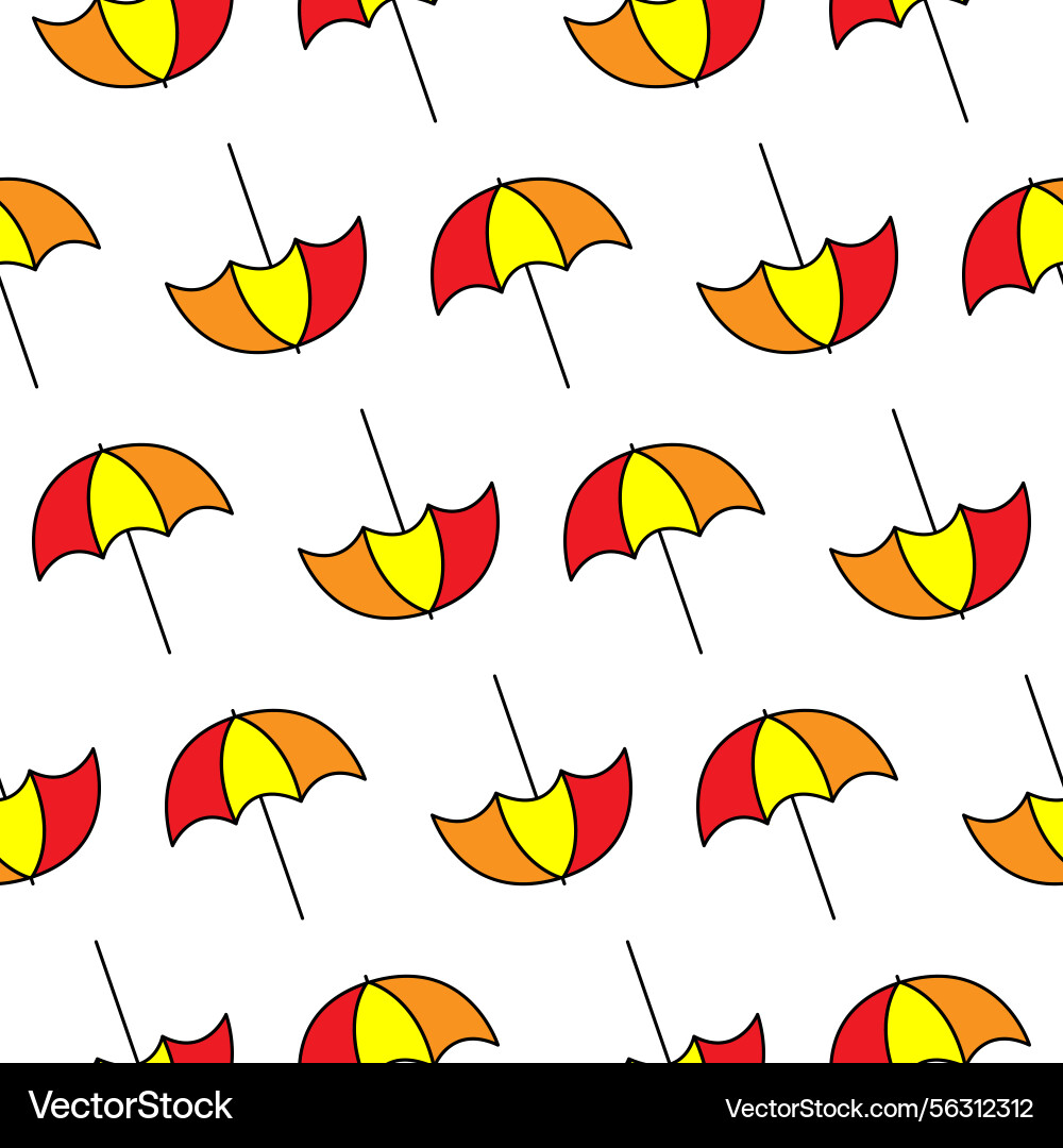 Seamless pattern of colorful umbrellas Seamless pattern of colorful umbrellas vector image