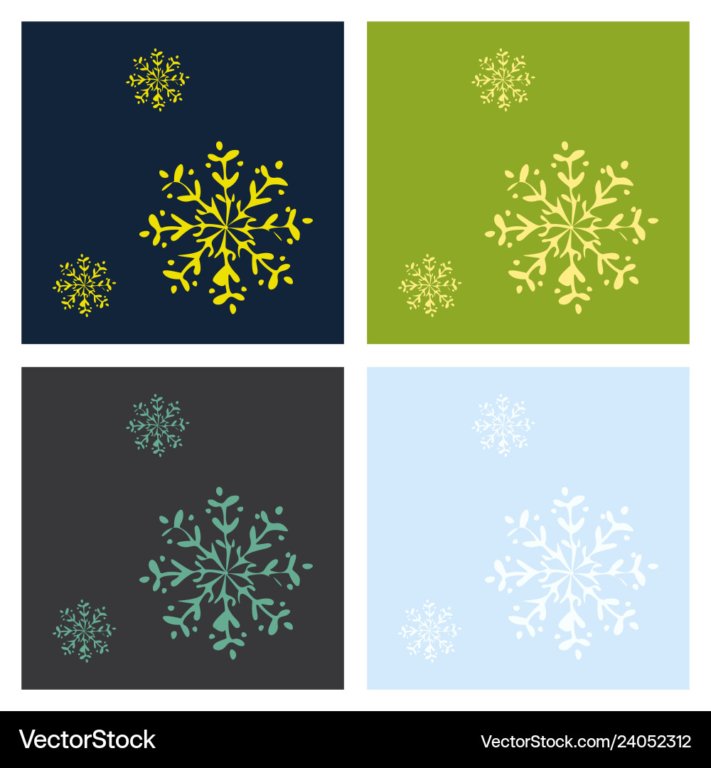 Set of snowflake icon sign design red background Vector Image