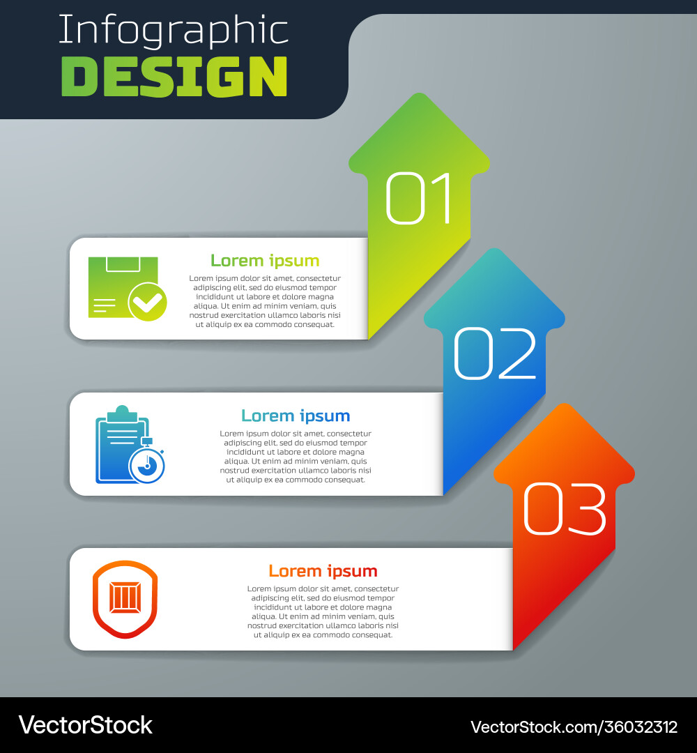 Set package box with check mark verification vector image