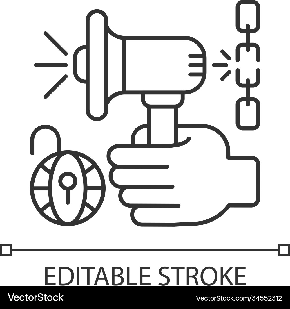 Speech and expression freedom linear icon vector image