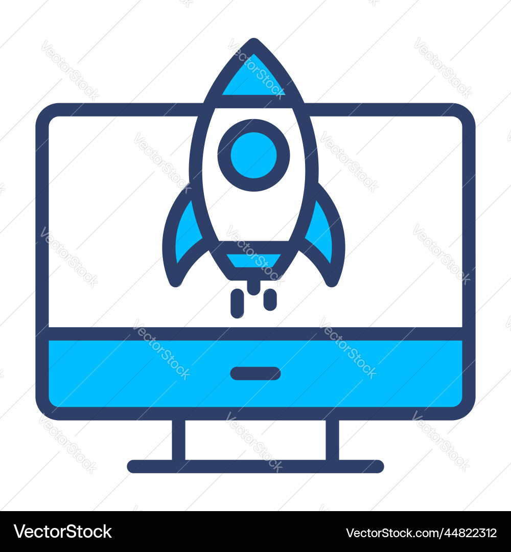 Startup icon user interface as a simple sign vector image