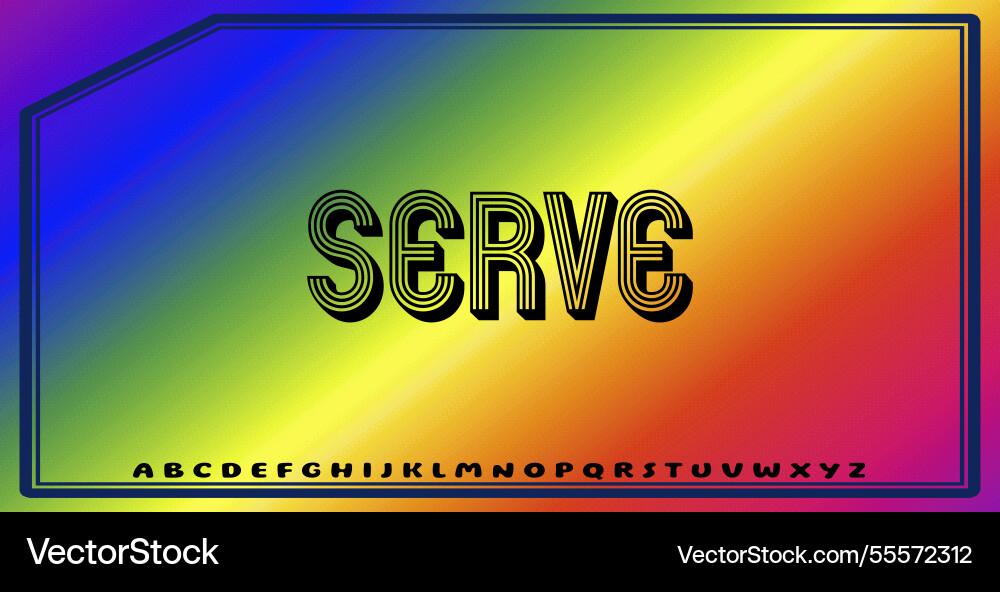 Text effects with editable colors and abstract Vector Image