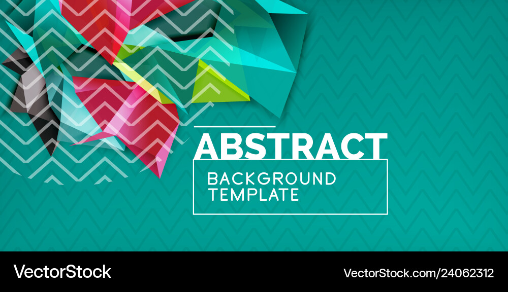 Triangular low poly background design vector image