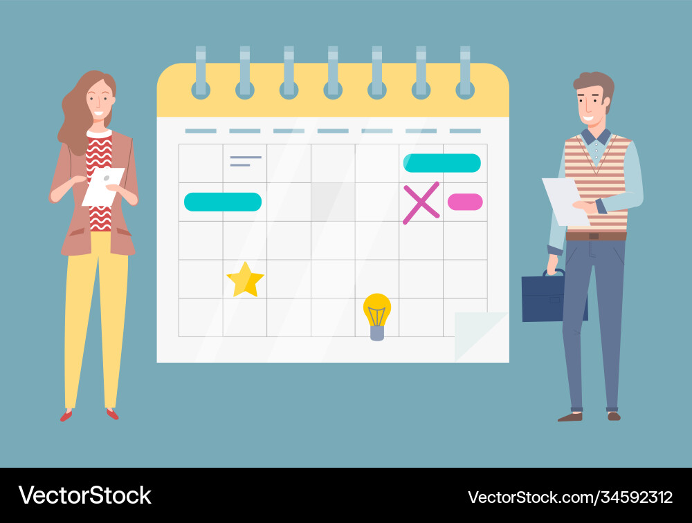 Workers with papers notebook list work Workers with papers notebook list work Vector Image