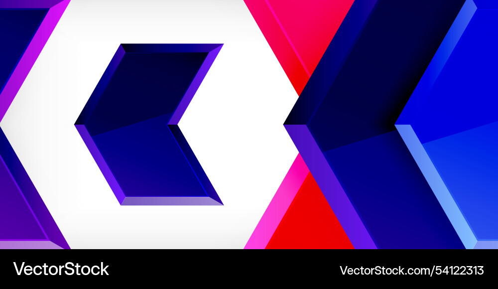 3d arrow techno design template 3d arrow techno design template vector image