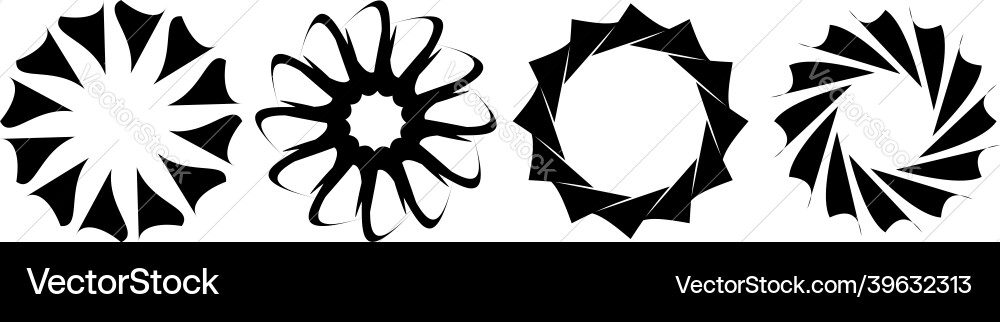Abstract circular drawing amorphous nonfigurative Vector Image