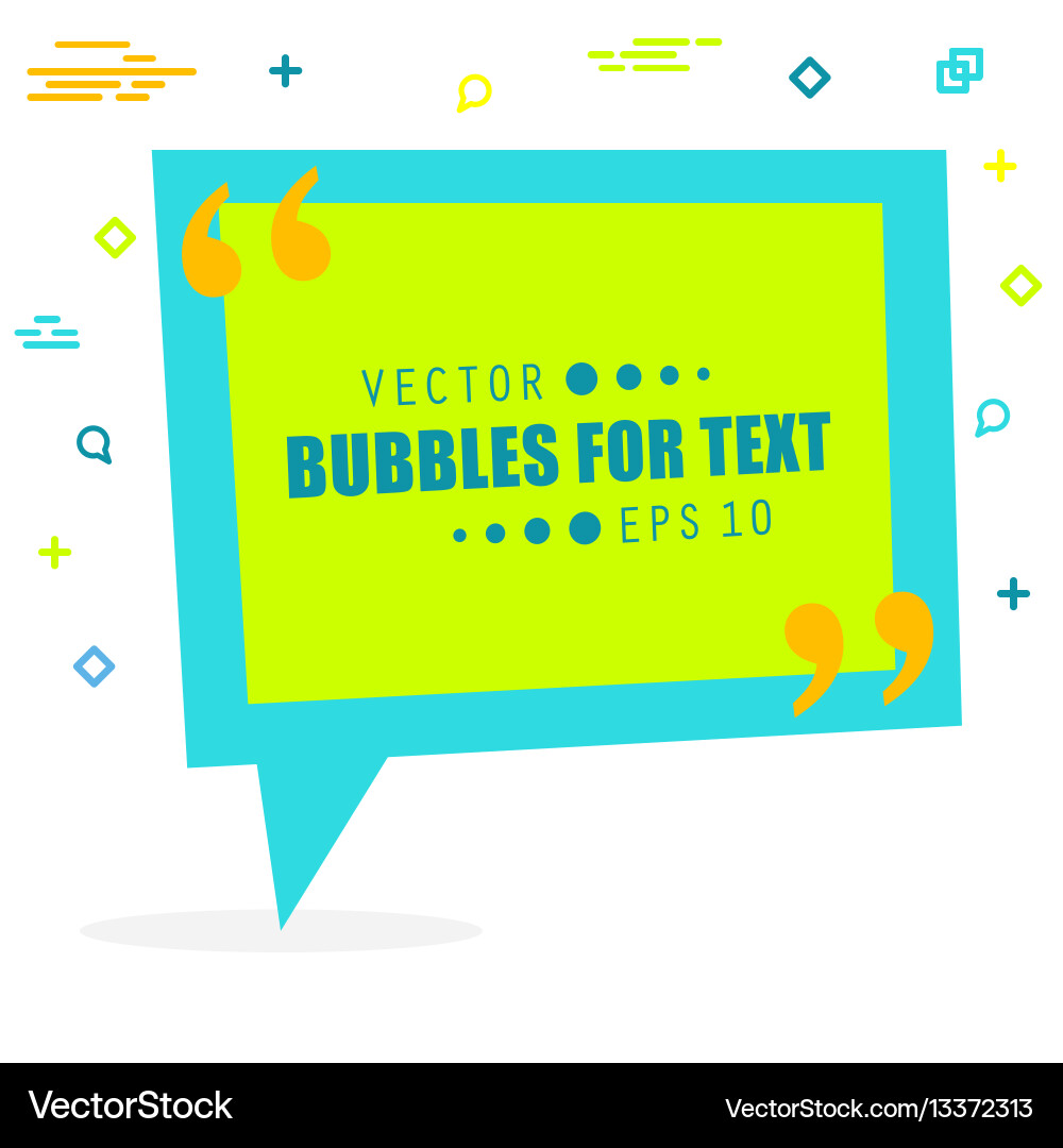 Abstract concept empty speech square quote Vector Image