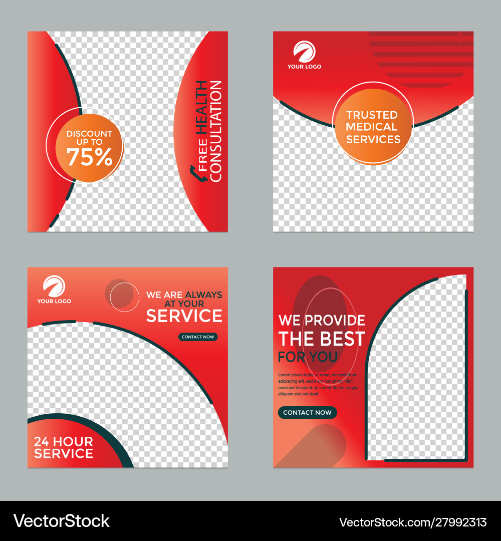 Design an editable social network post template Vector Image