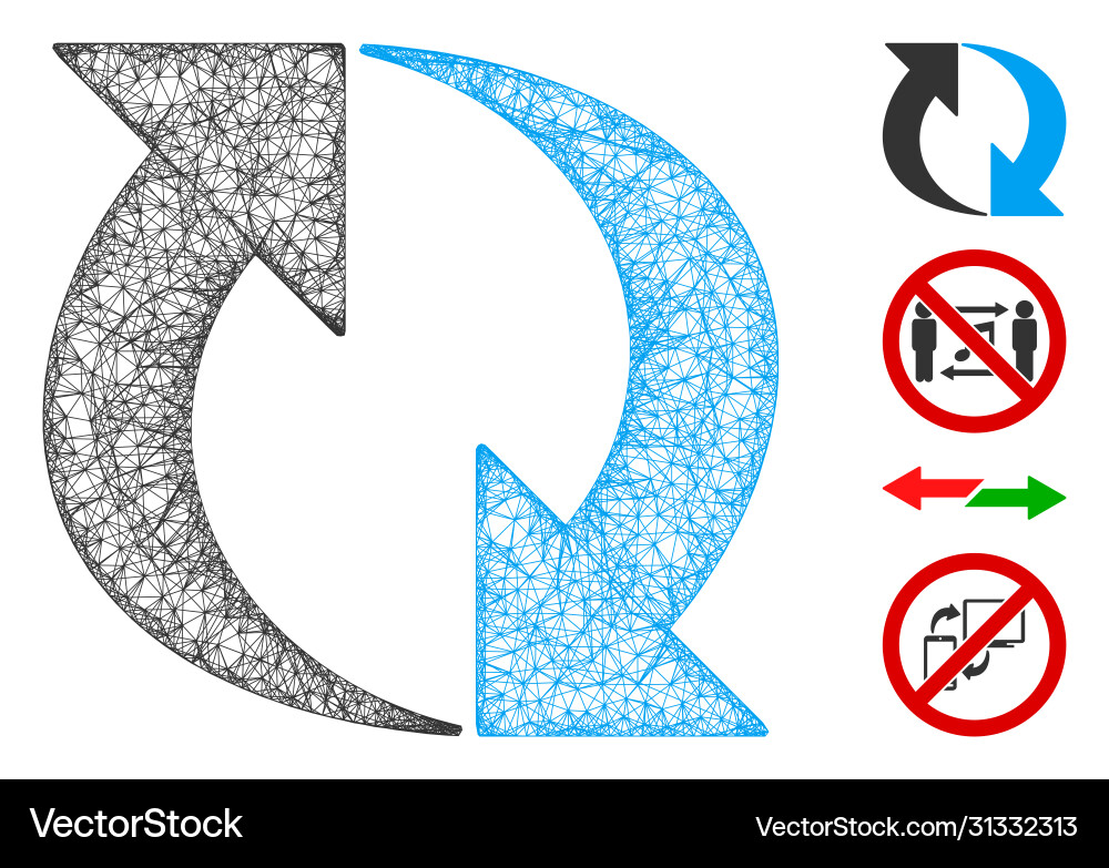 Exchange web mesh vector image