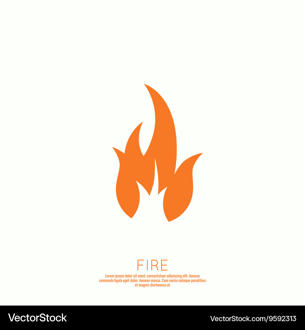 Fire flames icon Vector Image