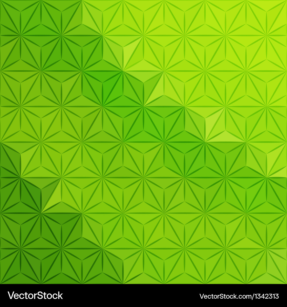 Geometric Green Triangle Pattern Vector Image