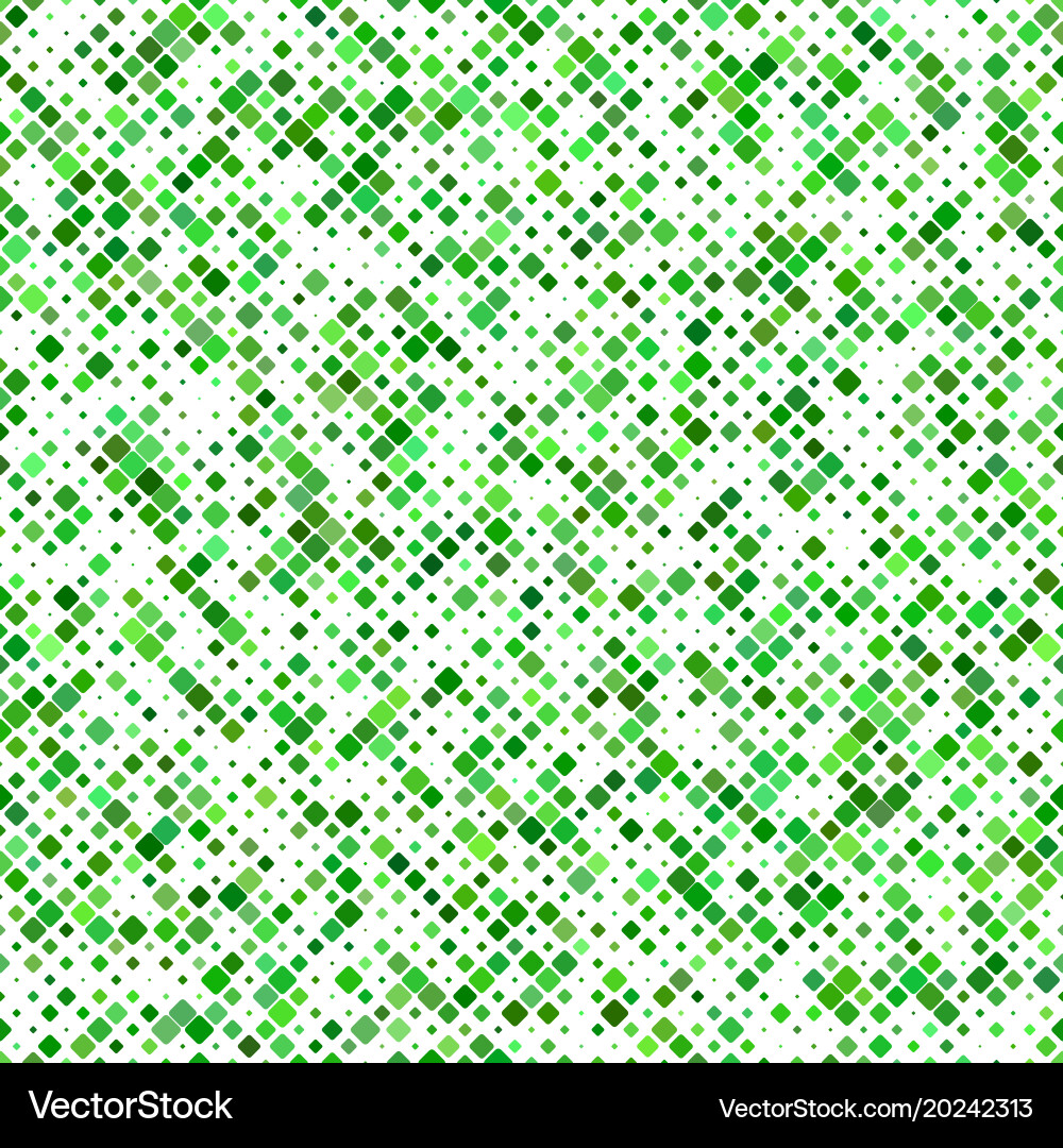 Green abstract seamless diagonal square pattern Vector Image