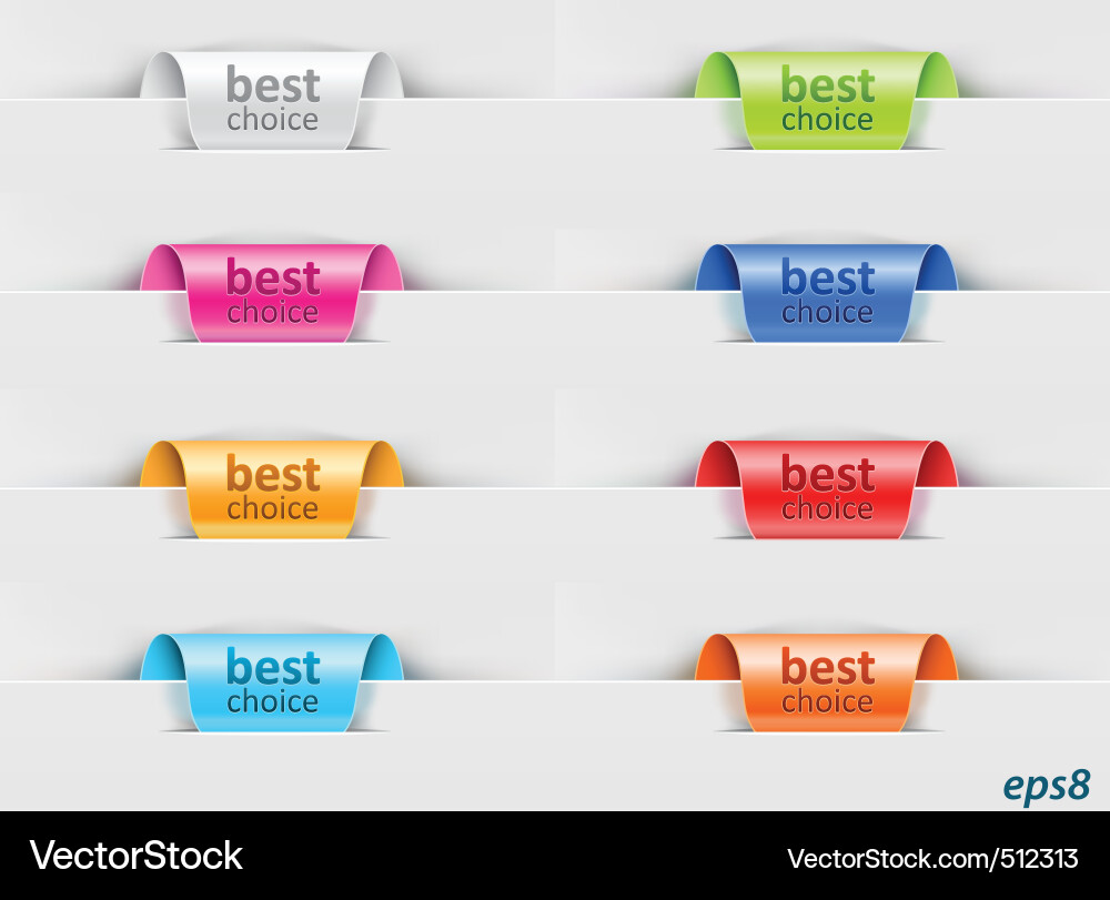 Menu labels Vector Image