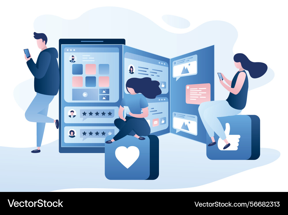Modern smartphone with applications on three Modern smartphone with applications on three vector image