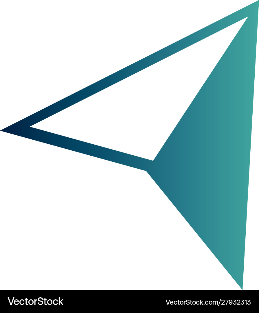 Navigation Cursor Straßengradienten-Symbol Vektorbild