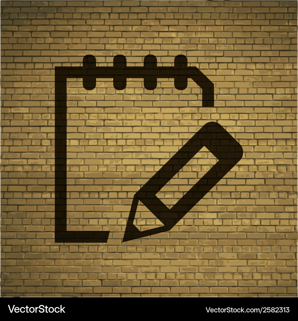Notepad paper documents flat modern web button vector image