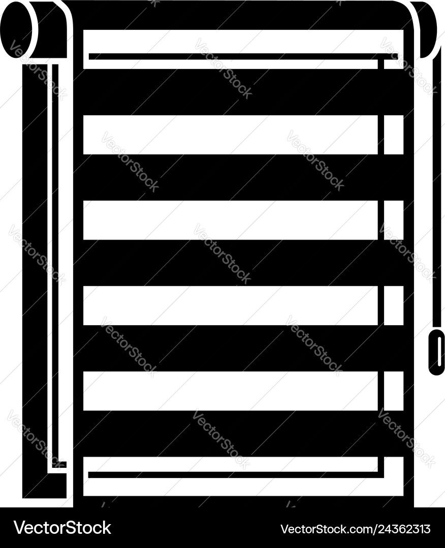 Paper window blind icon simple style Paper window blind icon simple style vector image