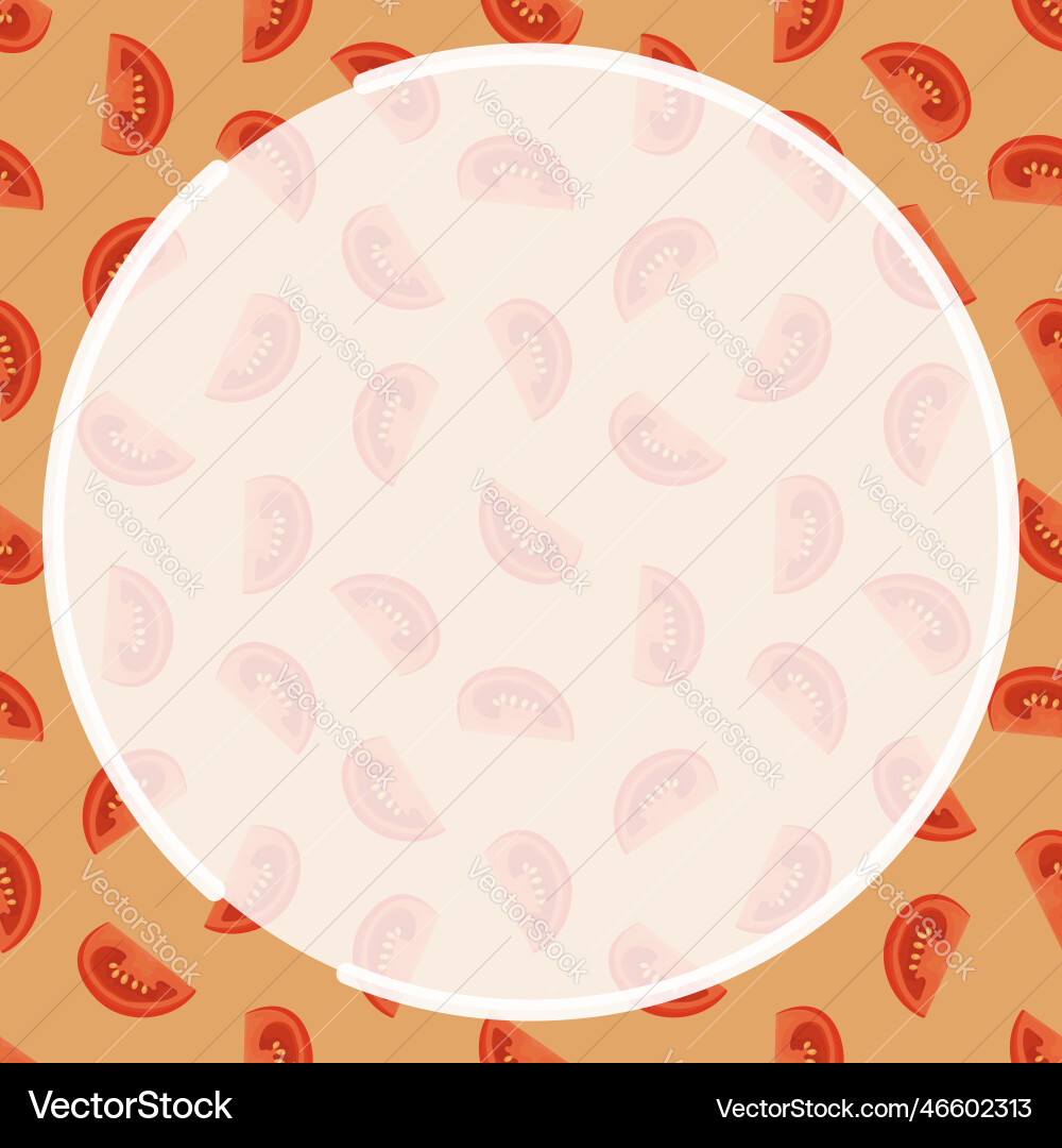 Round frame on background of seamless pattern Round frame on background of seamless pattern vector image