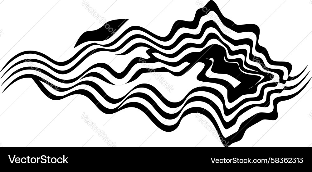 Sharp Edge Wave Pattern Vector Image