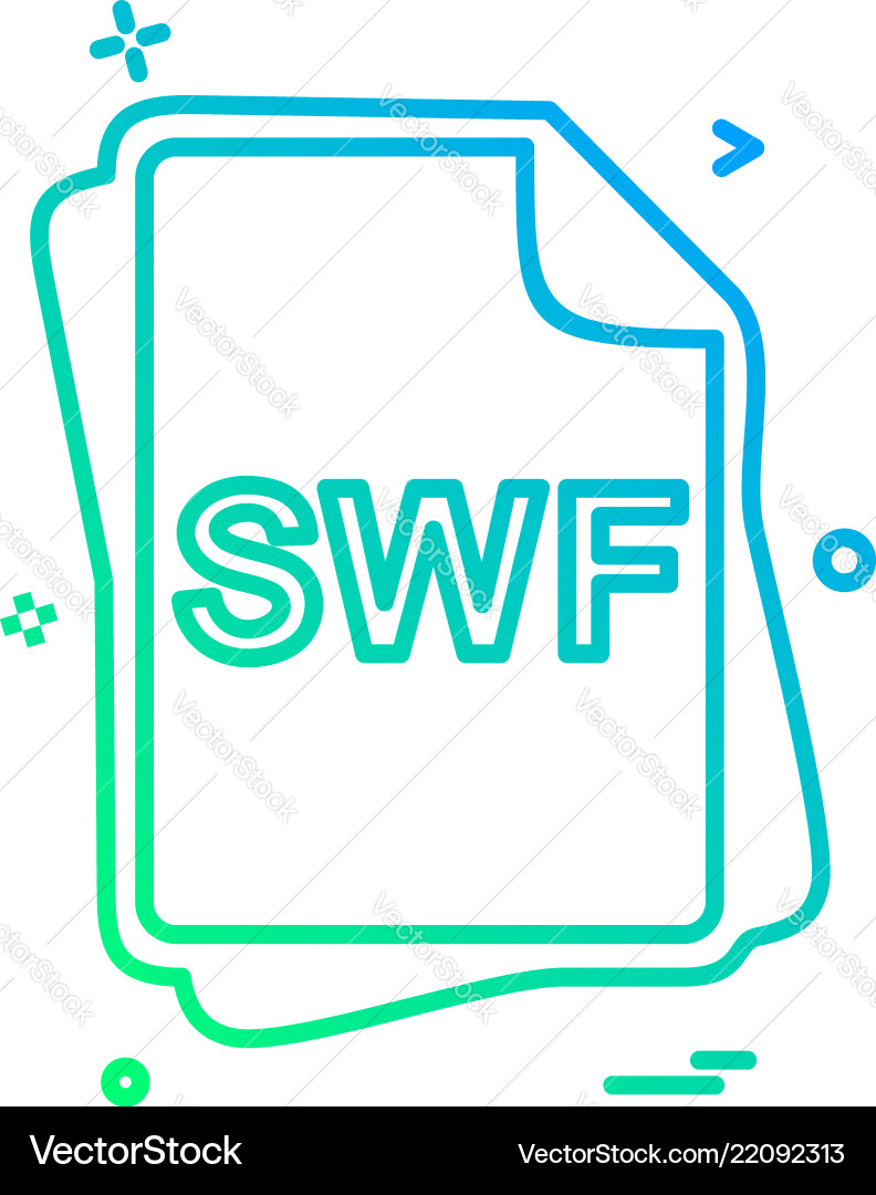 SWF File Icon Vector Image
