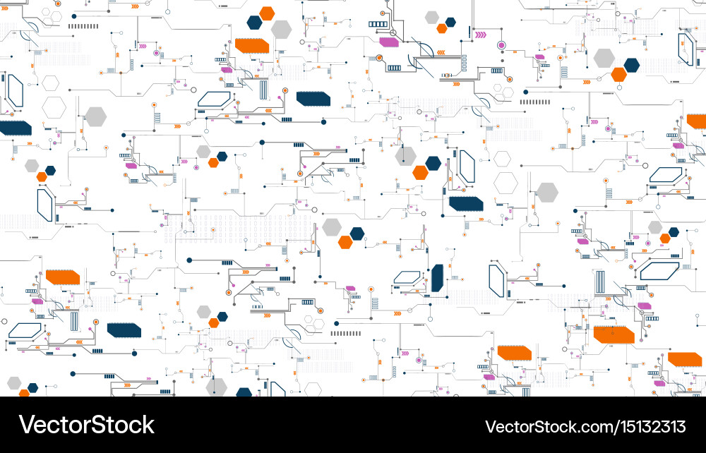 Technological abstract technical digital element Vector Image