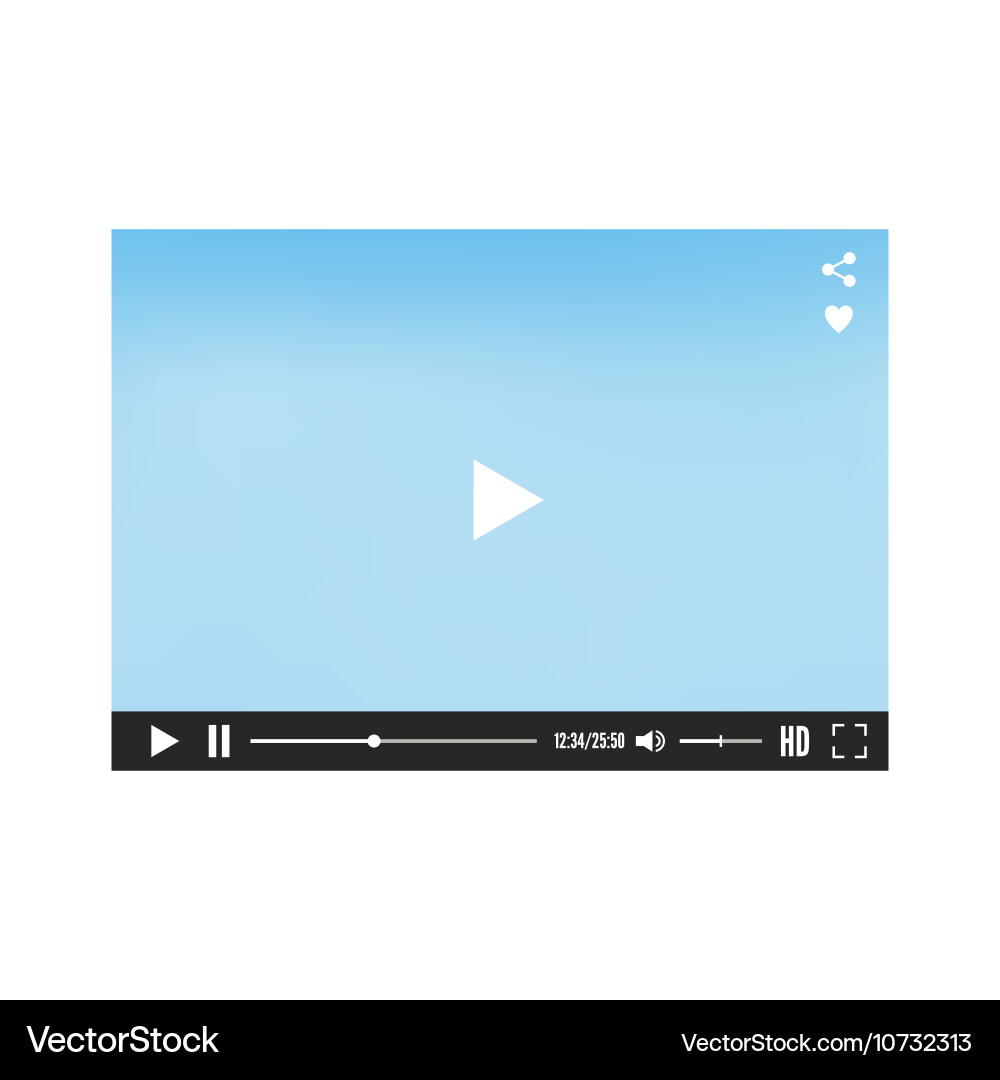 Video player for web Vector Image