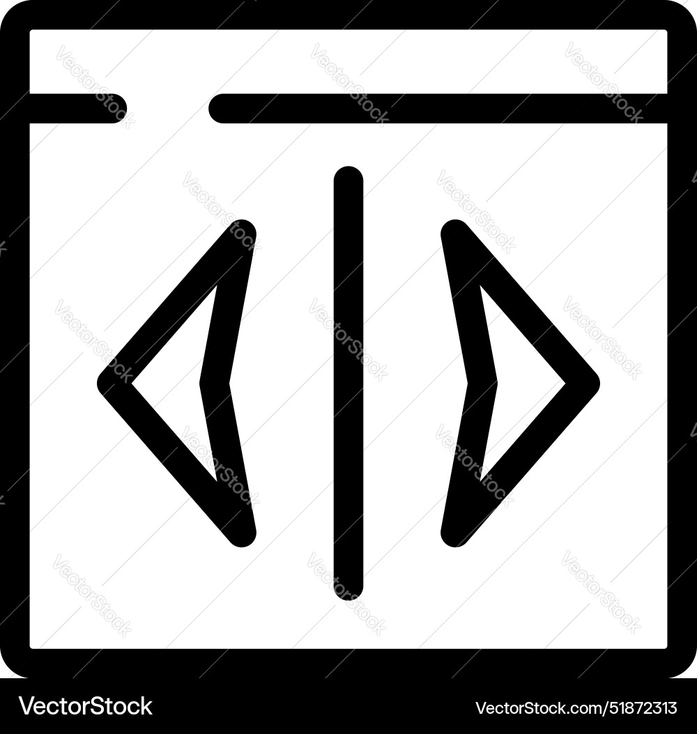 Web page with left and right arrows for easy Web page with left and right arrows for easy vector image
