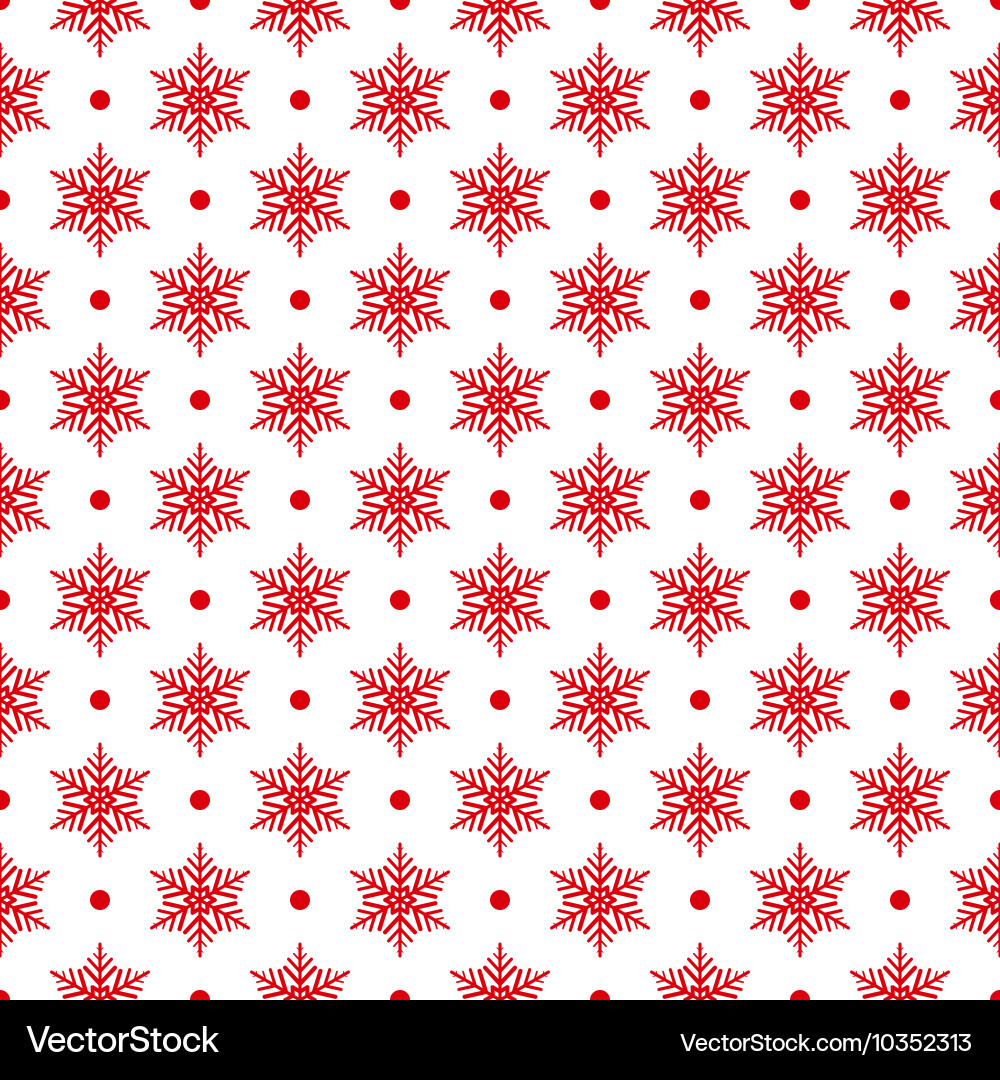 Winter Snowflake Dot Pattern Vector Image